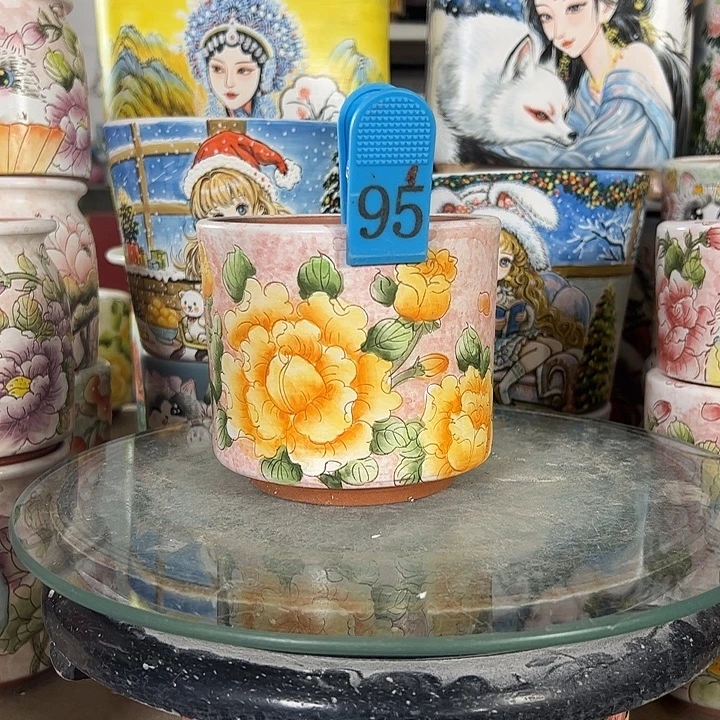 景德镇手绘花盆性价比超高