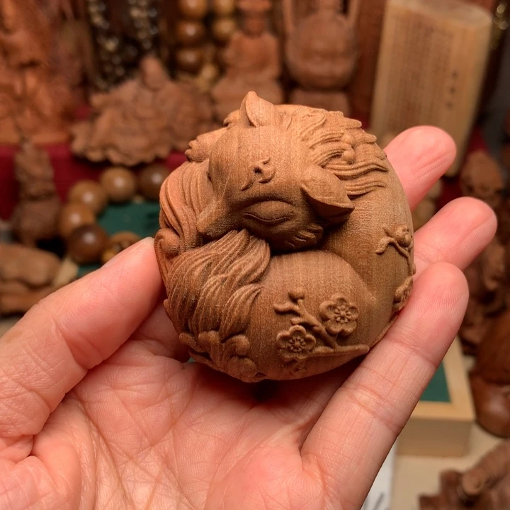 檀香木把件老山檀凤九