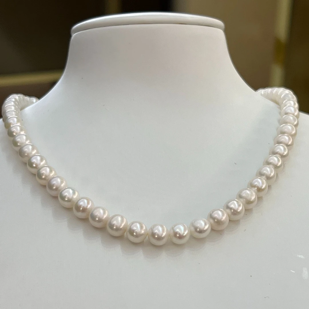 金钻高定珍珠项链高品礼服装饰送礼生日纯天然