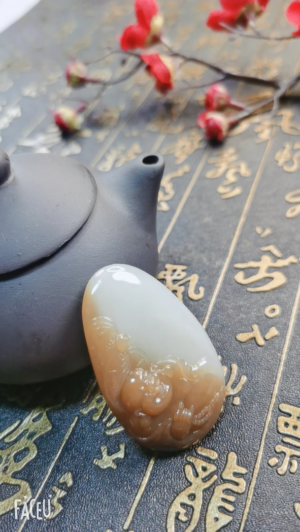 弥勒笑佛，新疆且末糖白老坑料