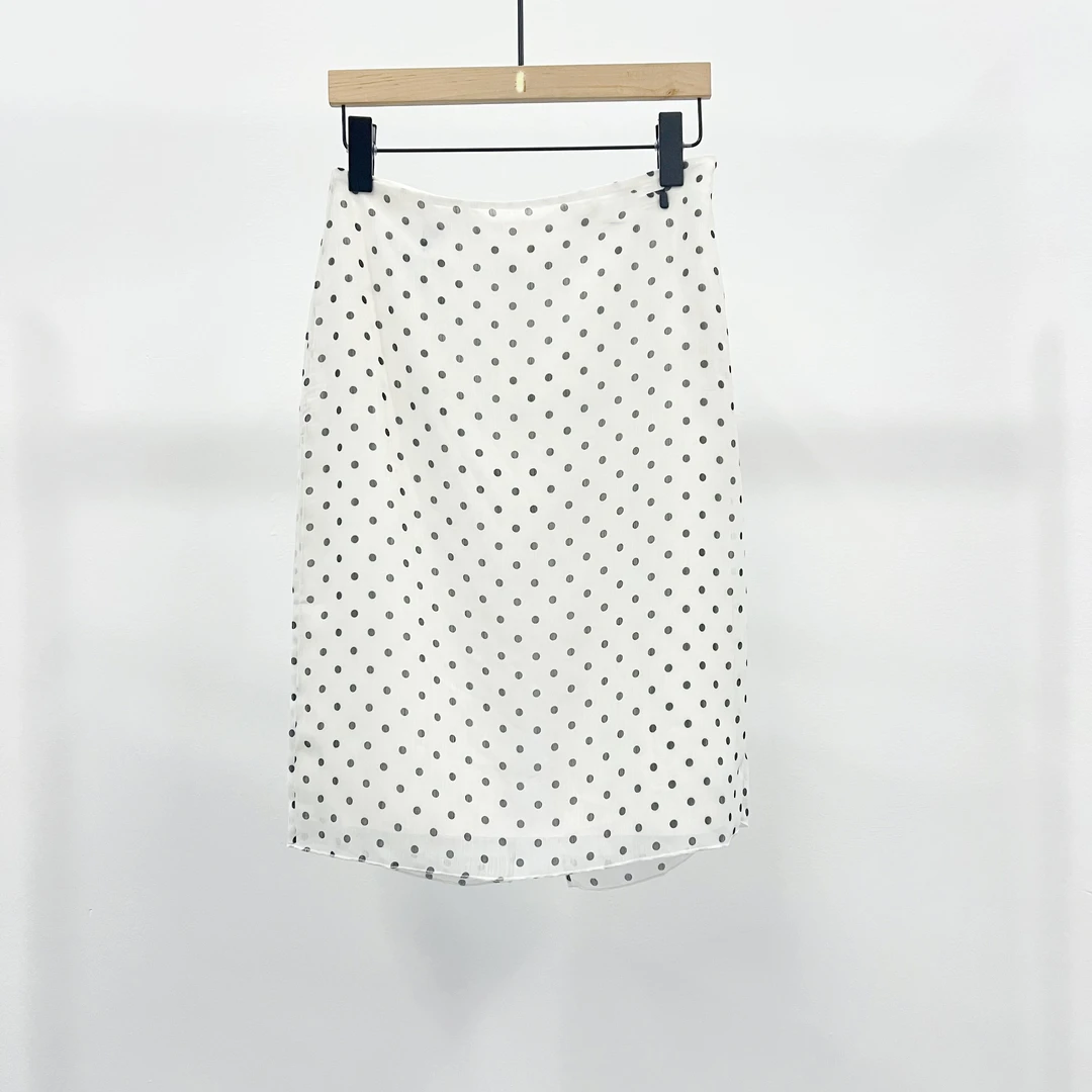 LL 小香风时尚波点短裙高腰气质包臀显瘦半身裙网红 256566