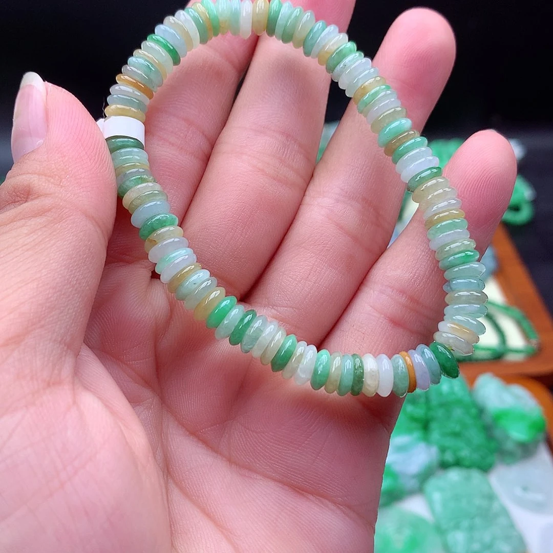 翡翠未镶嵌项链手串