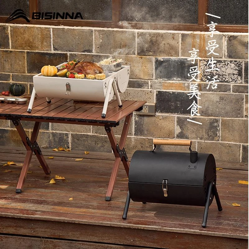北山狼烧烤炉户外便携式烤肉炉子烤肉家用可折叠无烟木炭烧烤架子