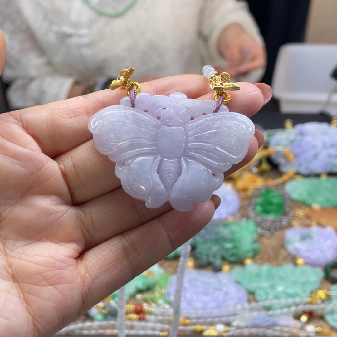 翡翠未镶嵌颈饰代编织