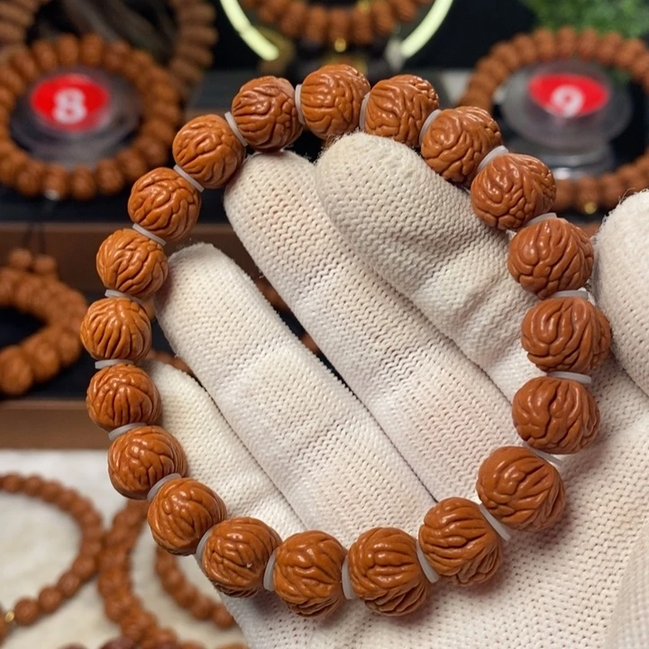 桃核吊坠巴*嘿秦岭龙纹桃核