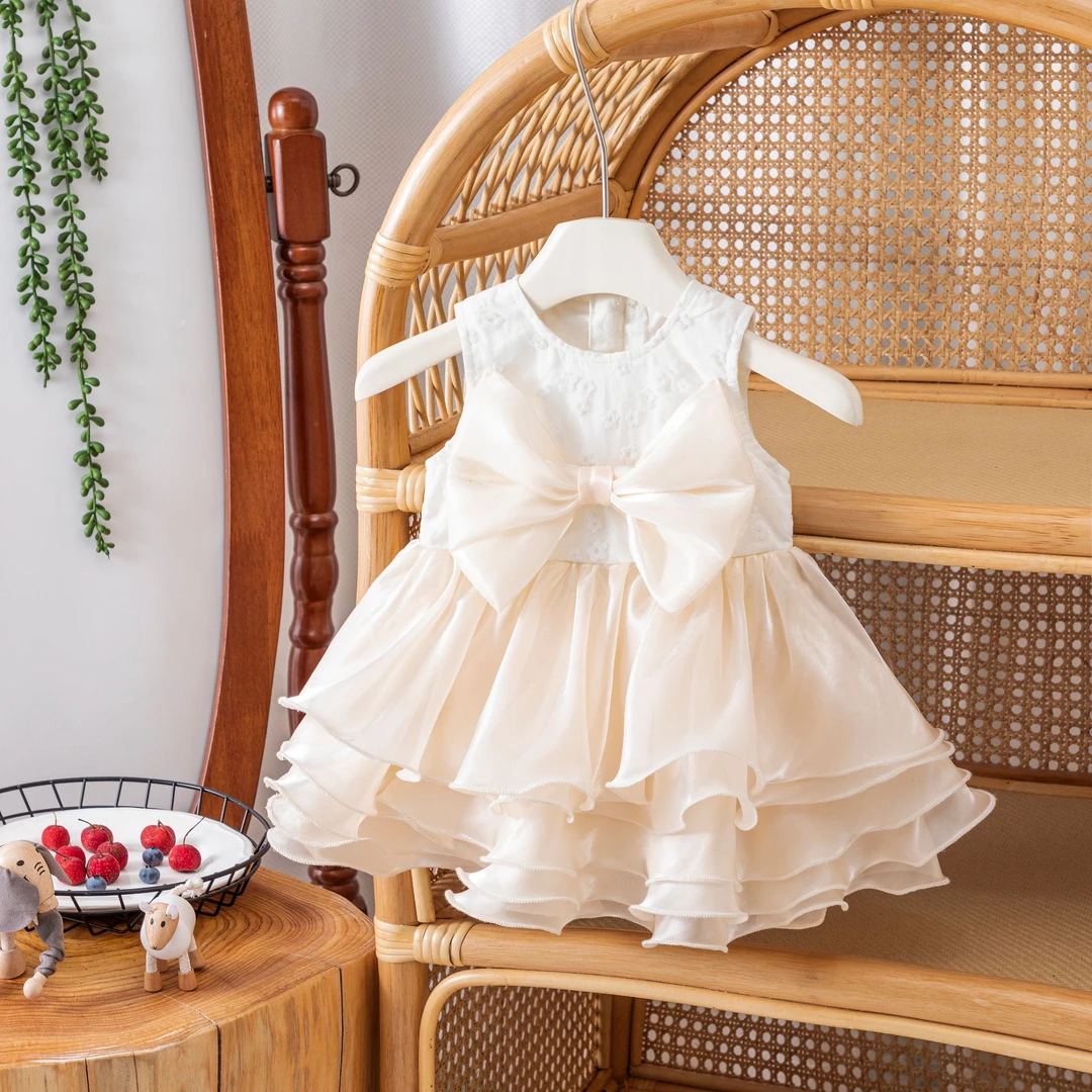 韩版纯色短袖少女风洋气女宝女童女夏季连衣裙