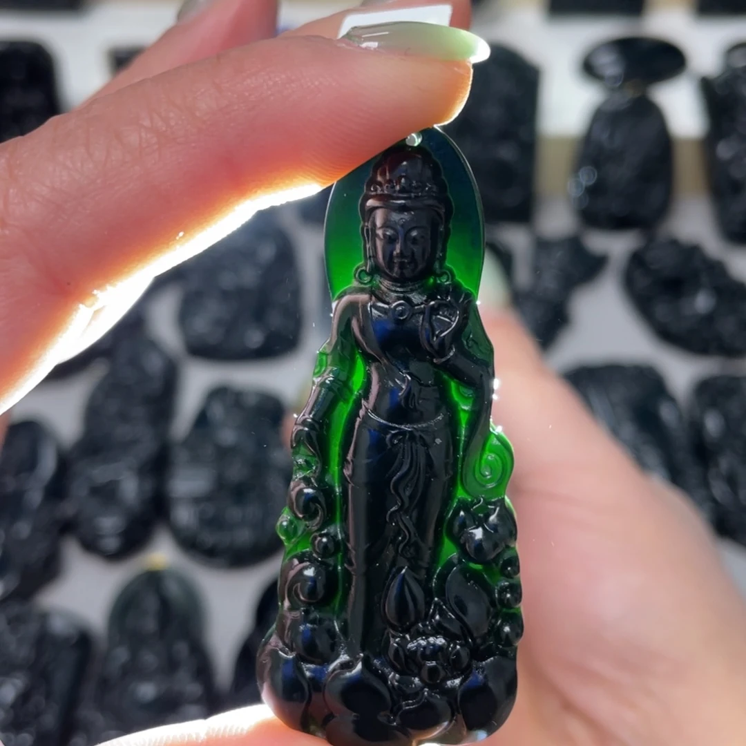 蛇纹石玉未镶嵌吊坠