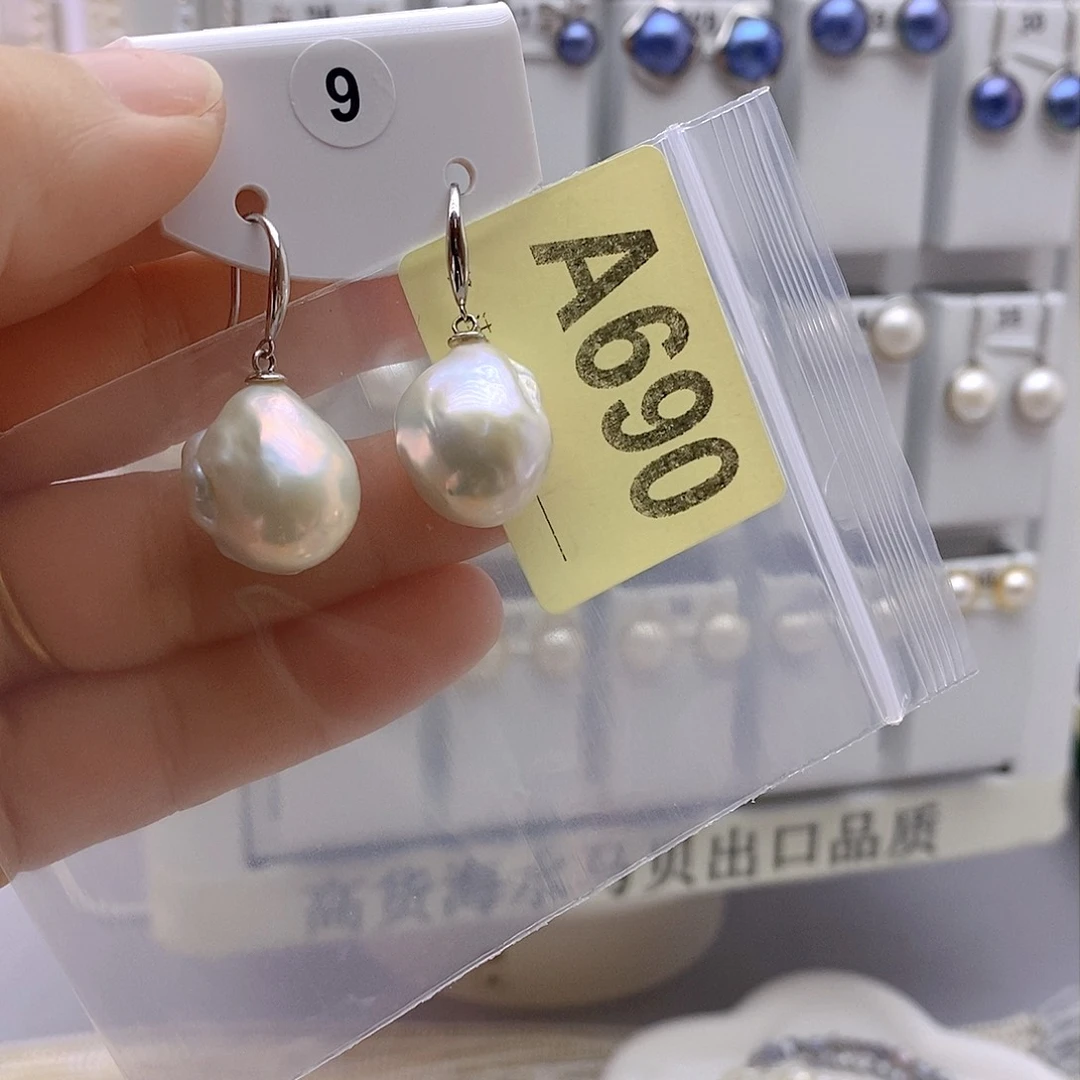 淡水珍珠耳饰未镶嵌花***#