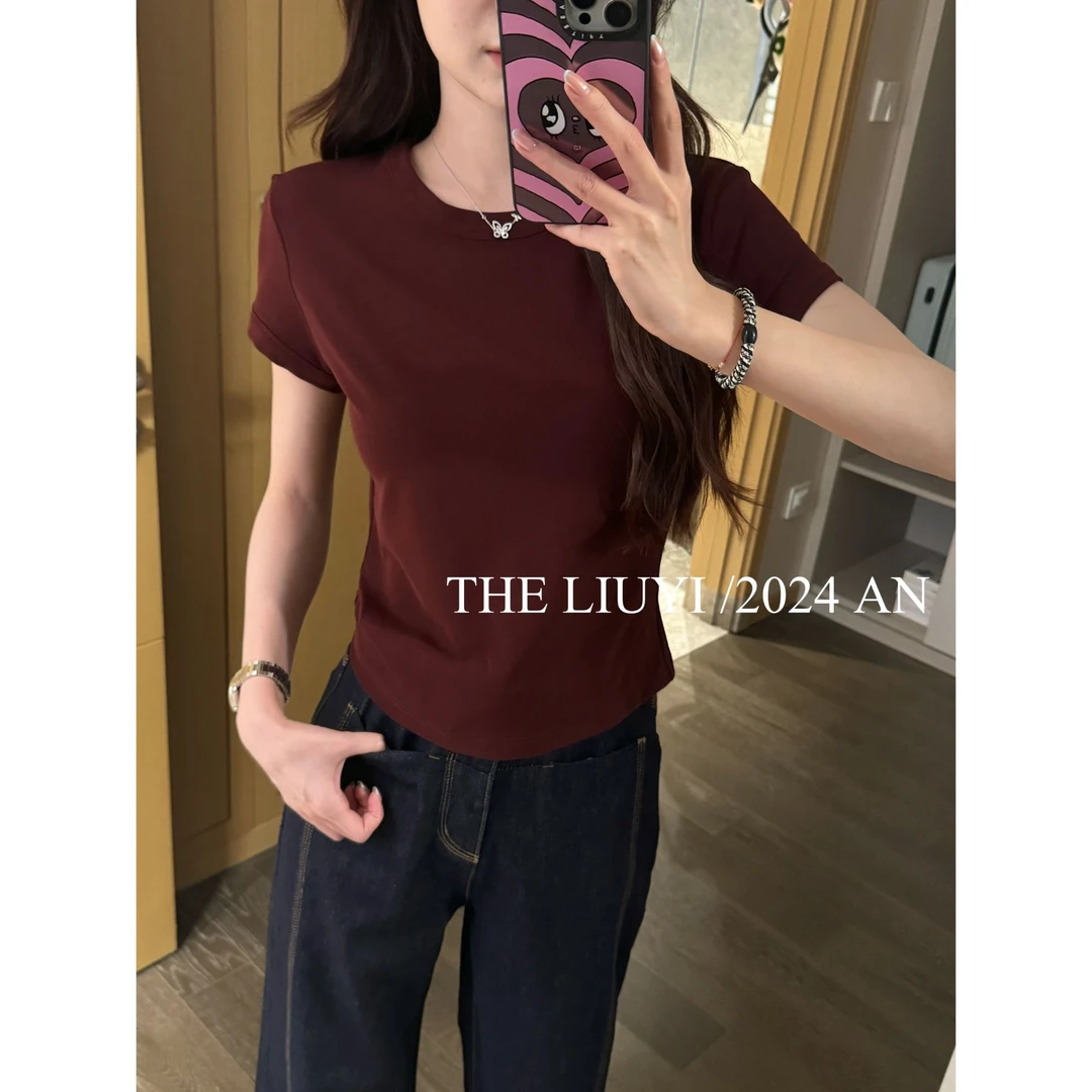 【LIUYI】蛋白T~百搭短袖T恤上衣48034