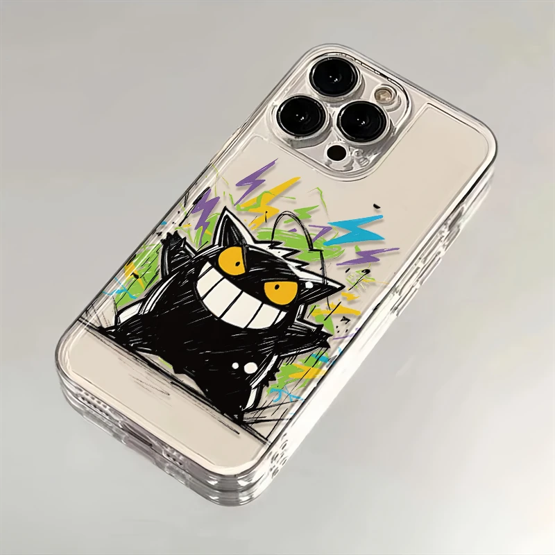 涂鸦风耿鬼适用苹果iPhone16promax14小米15华为手机壳12太空MT