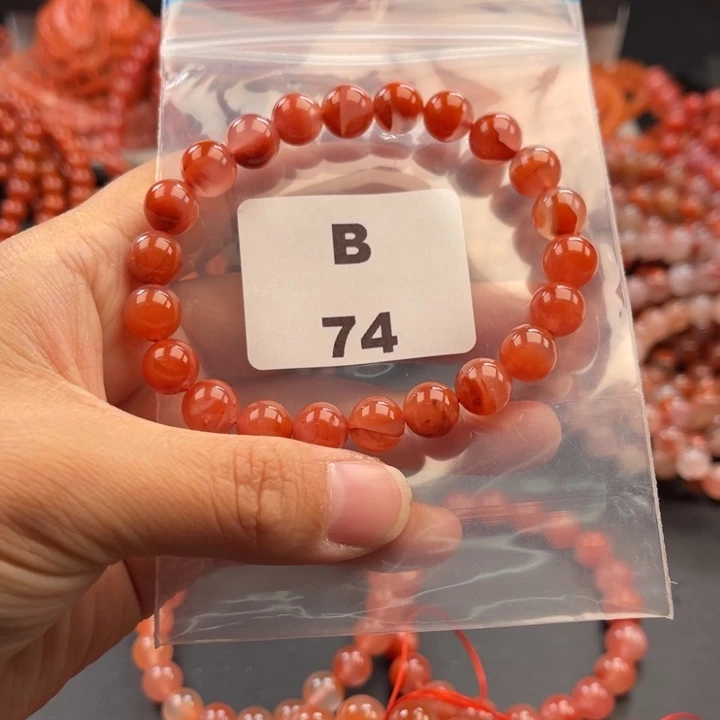 南红玛瑙未镶嵌多样性发货默认微瑕称重9mm