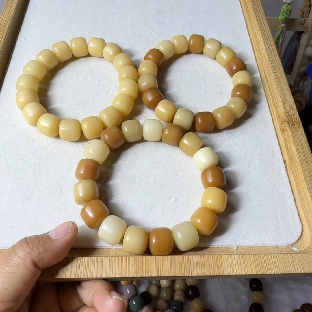 菩提根/象牙果手串卡14天然干磨