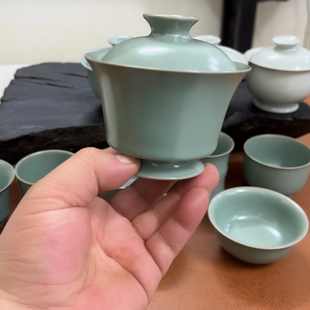 盖碗陶仿古两才马蹄盖碗