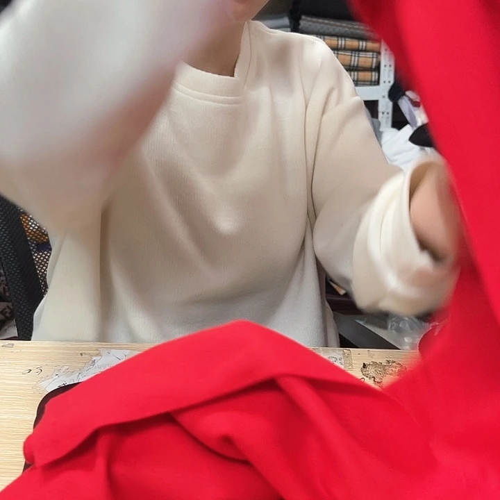 红色奥绒布料布料布料一米