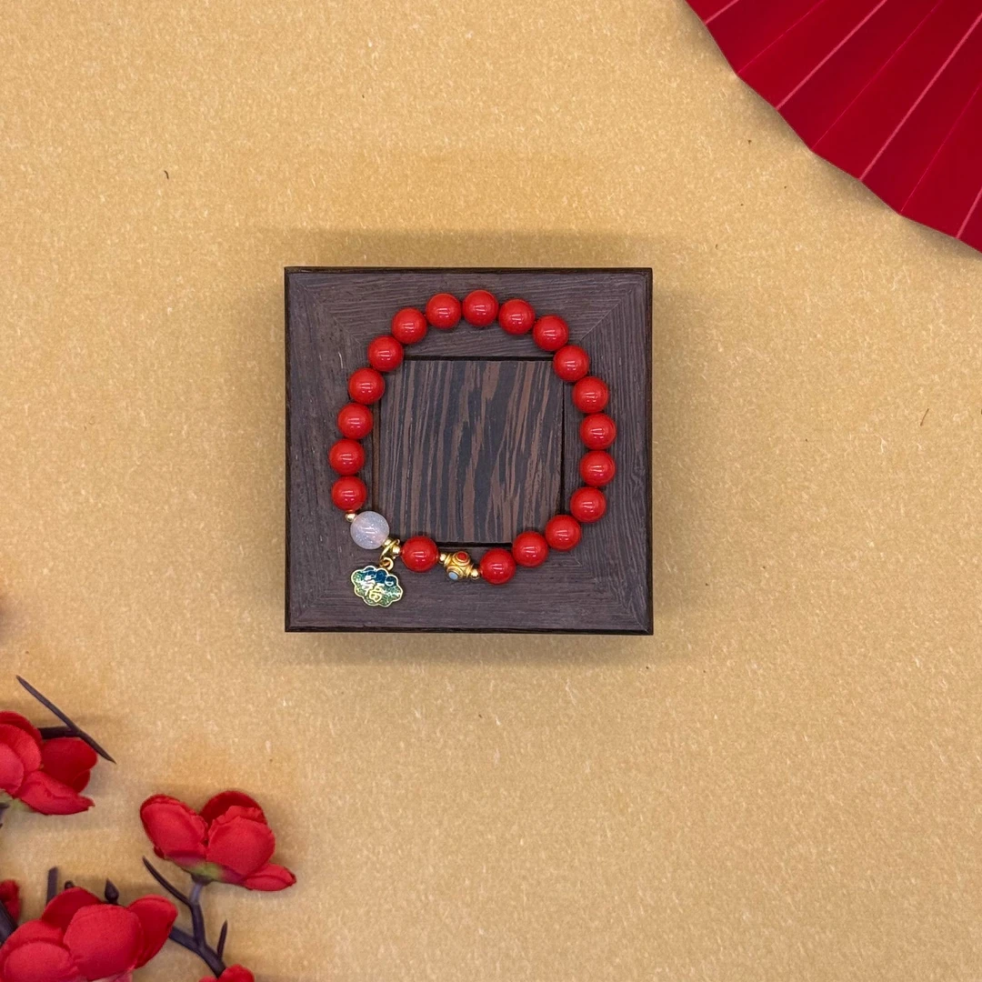 含辰砂工艺品含辰砂高含量帝王砂DIY手串朱红正红显肤色