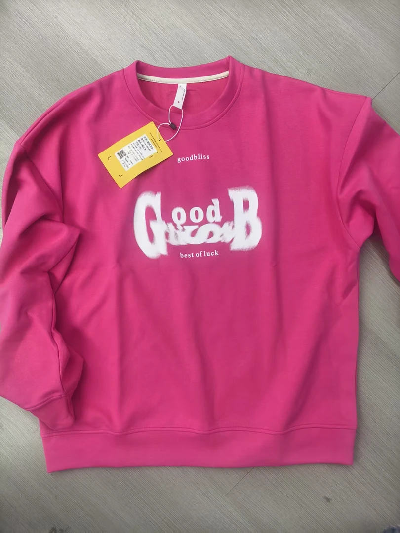 【OY】izexx梅红色圆领卫衣