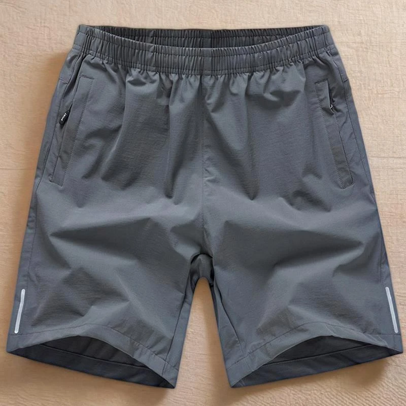 男士高弹冰丝五分裤夏季薄款速干休闲运动裤宽松大码沙滩裤短裤男