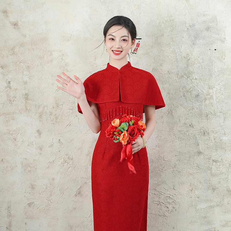 国风气质订婚旗袍领证登记礼服2025新款夏季改良高端大气上档次