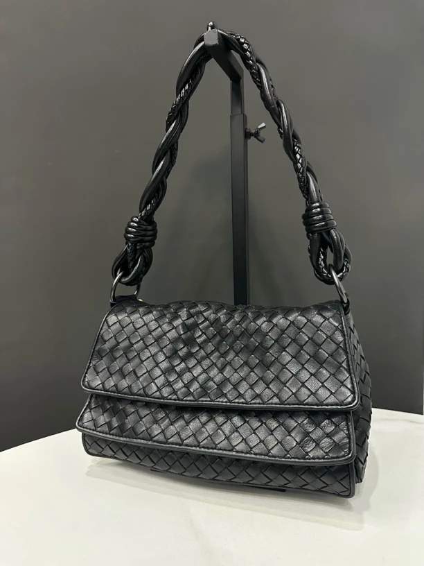 95新 BOTTEGA VENETA/葆蝶家 麻花辫编织单肩包25cm/JJ5010202