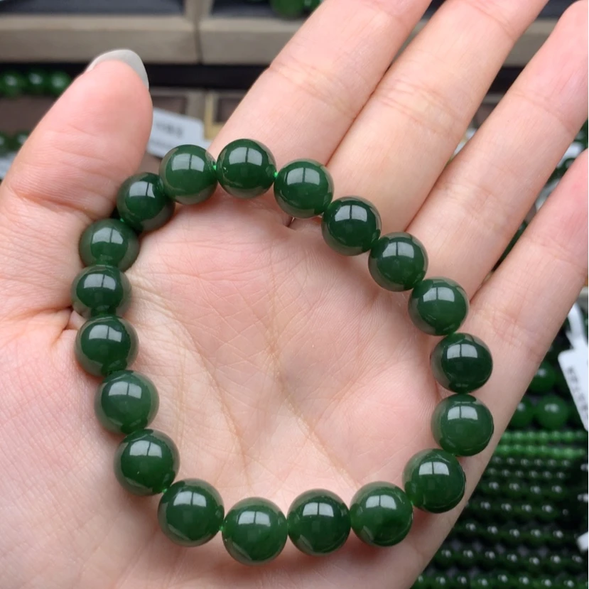 【闪购商品】未镶嵌手串和田玉（碧玉）章***子10m