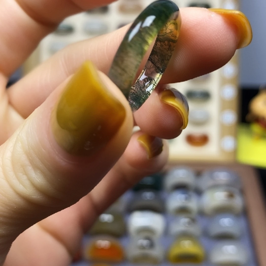 玛瑙/玉髓合金戒指港码17直径18