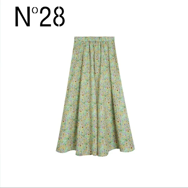 N°28“梵高的向日葵”2024夏季新款女装半身裙碎花气质时尚设计师
