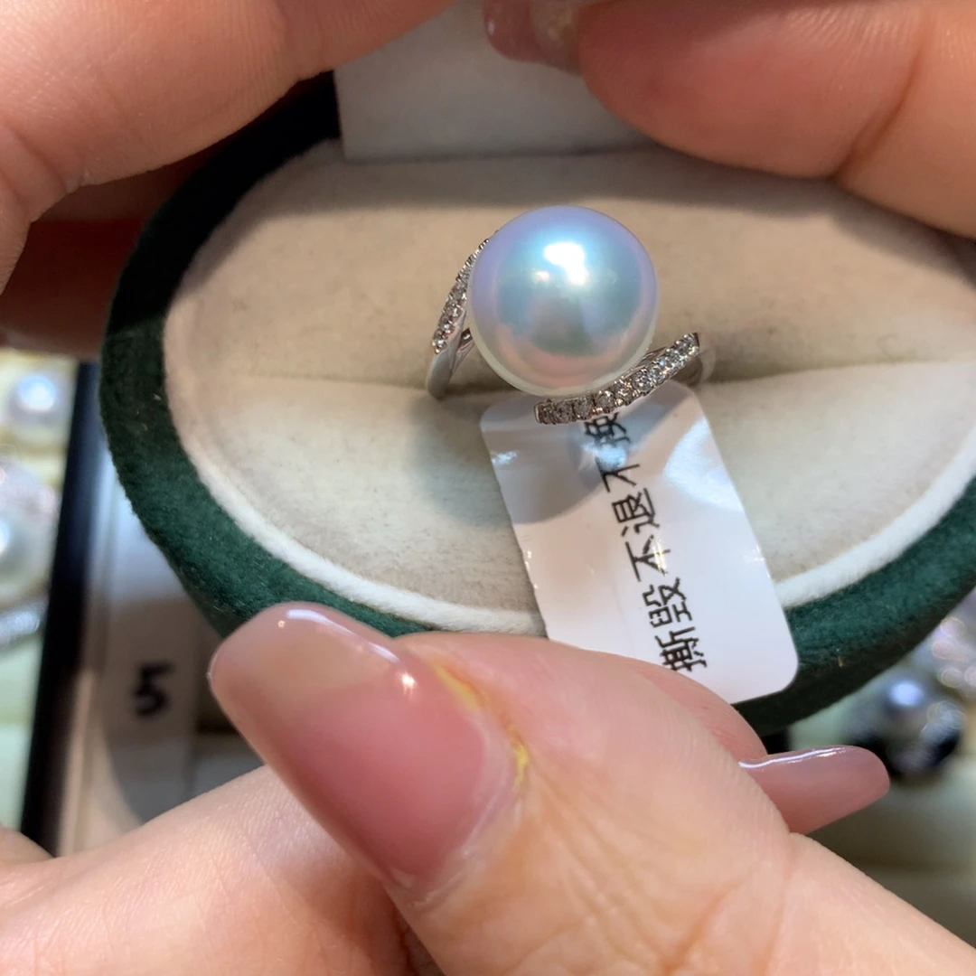 海水珍珠戒指14K金镶嵌
