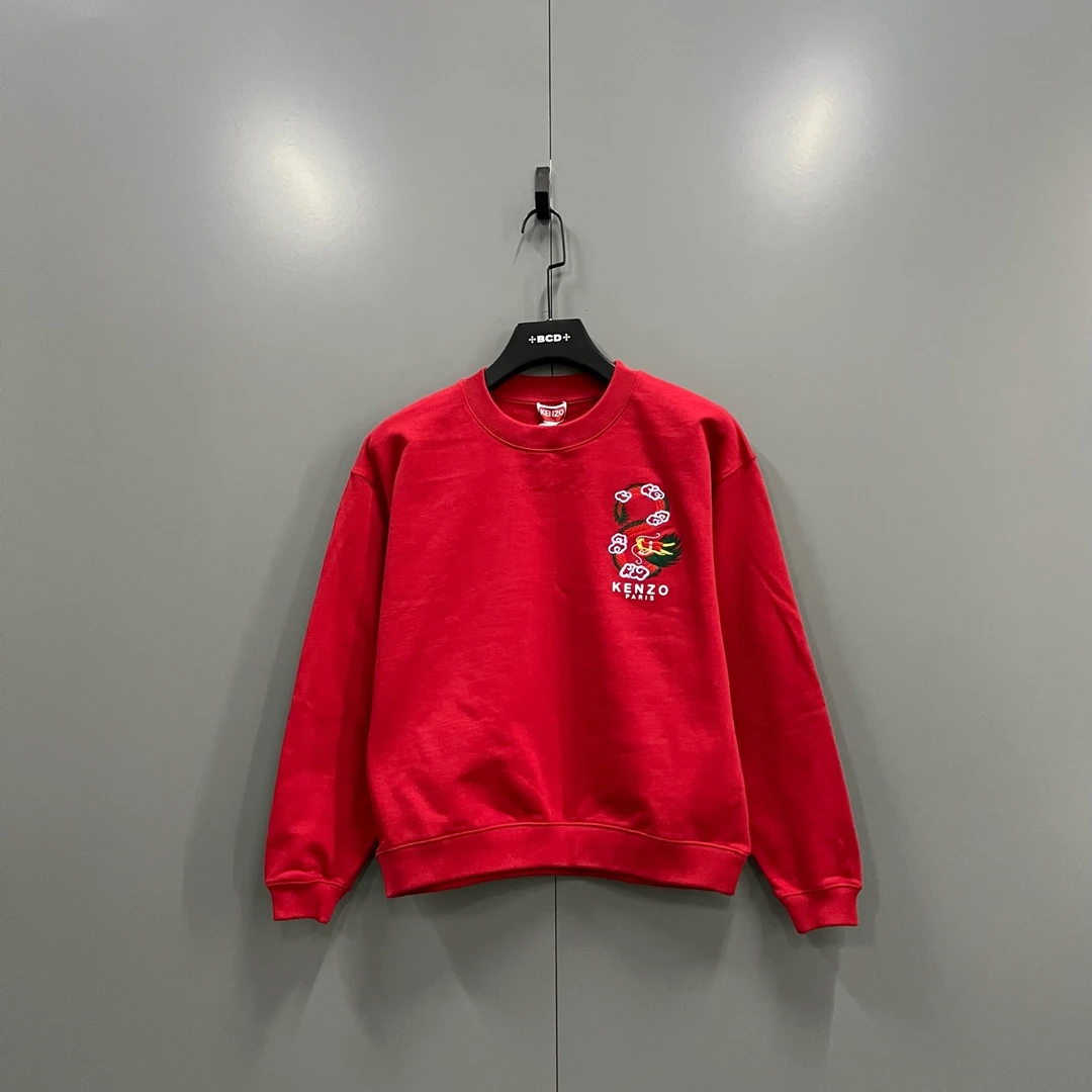 99新 KENZO/肯佐 (tt5) 龙形刺绣圆领卫衣 S码/009650