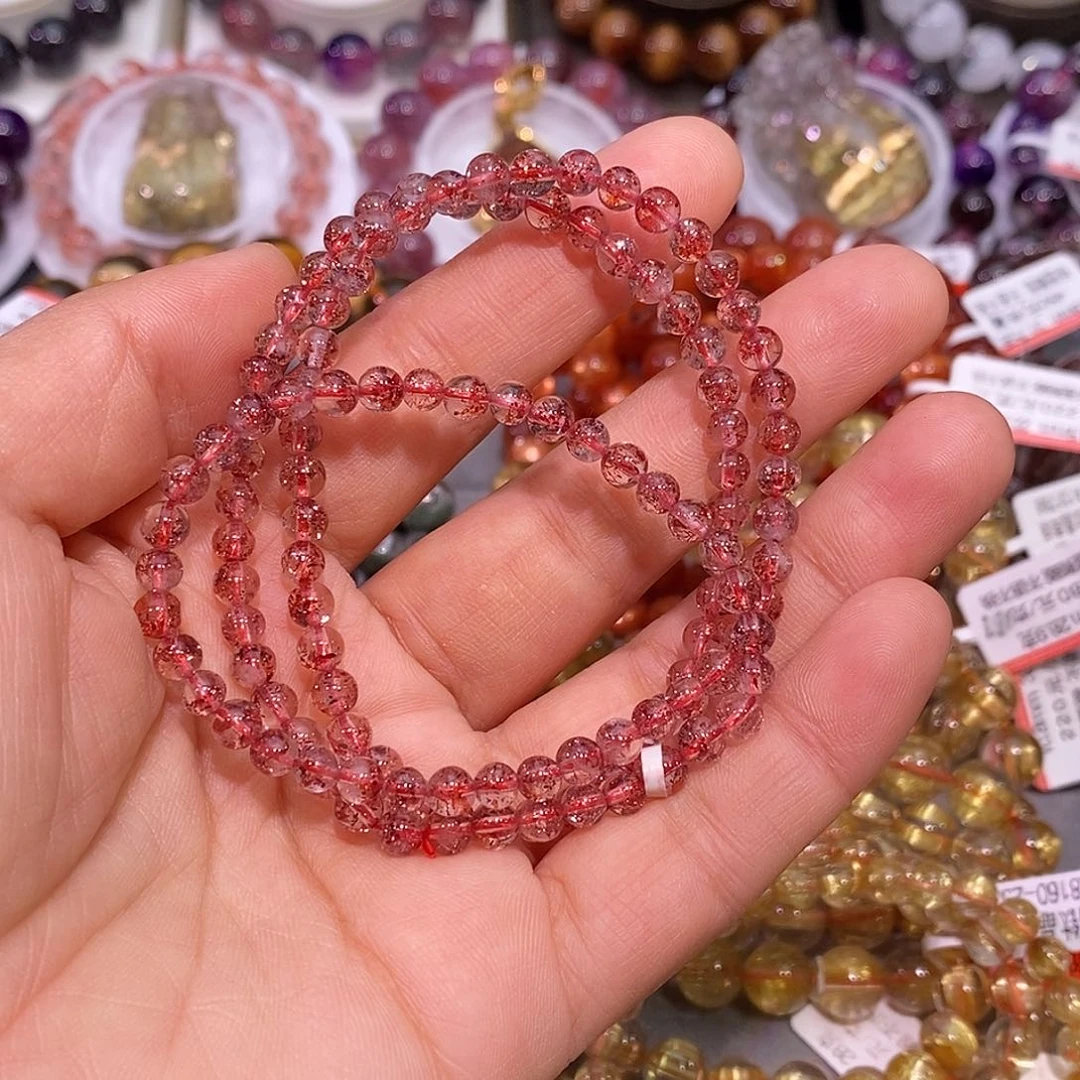 未镶嵌手链水晶金草莓4.8