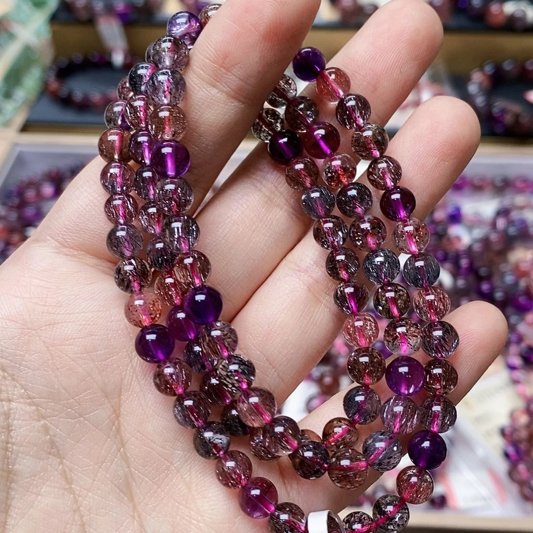 未镶嵌手链水晶H595卡六➕黑加仑