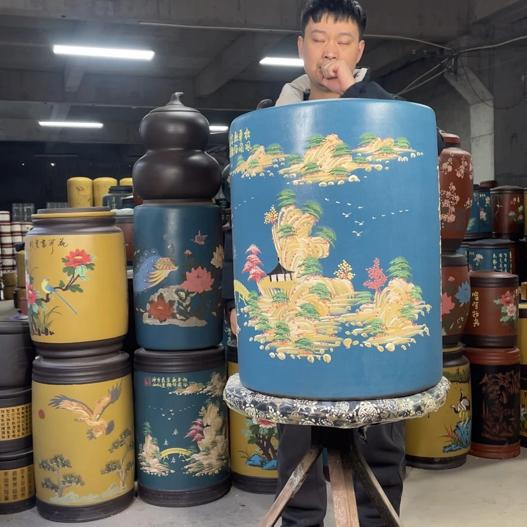 宜兴原矿紫砂茶叶罐