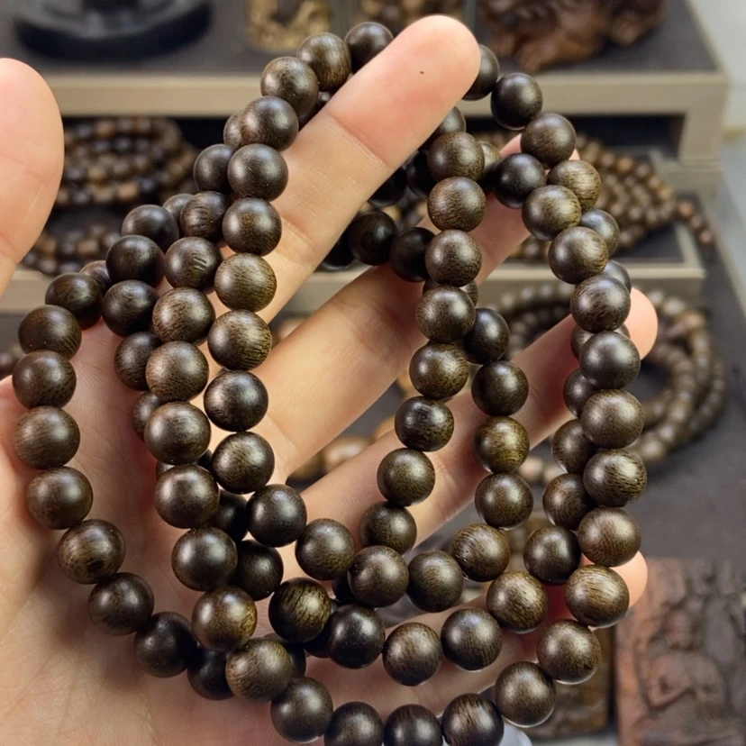 【闪购商品】沉香手串力****器越南芽庄白棋