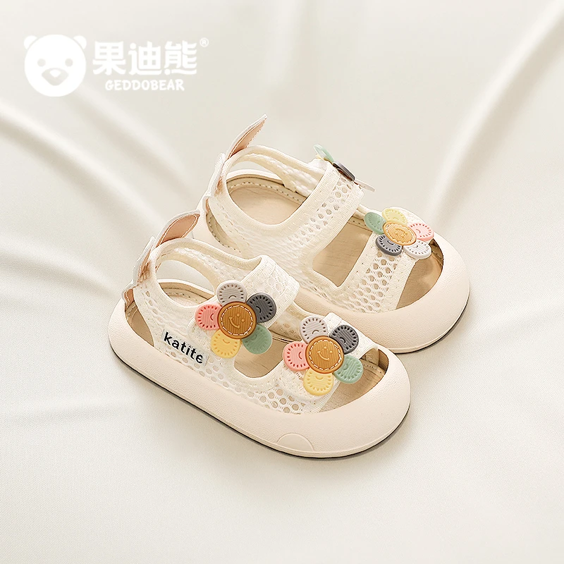 婴儿凉鞋公主网面透气防滑学步软底夏季1一3岁半宝宝婴儿凉鞋软底