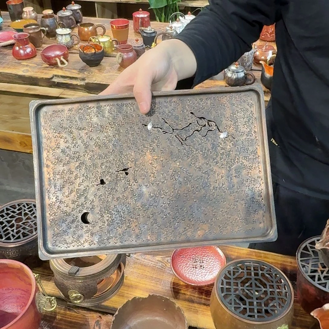 陆***玖紫铜手工四方壶承