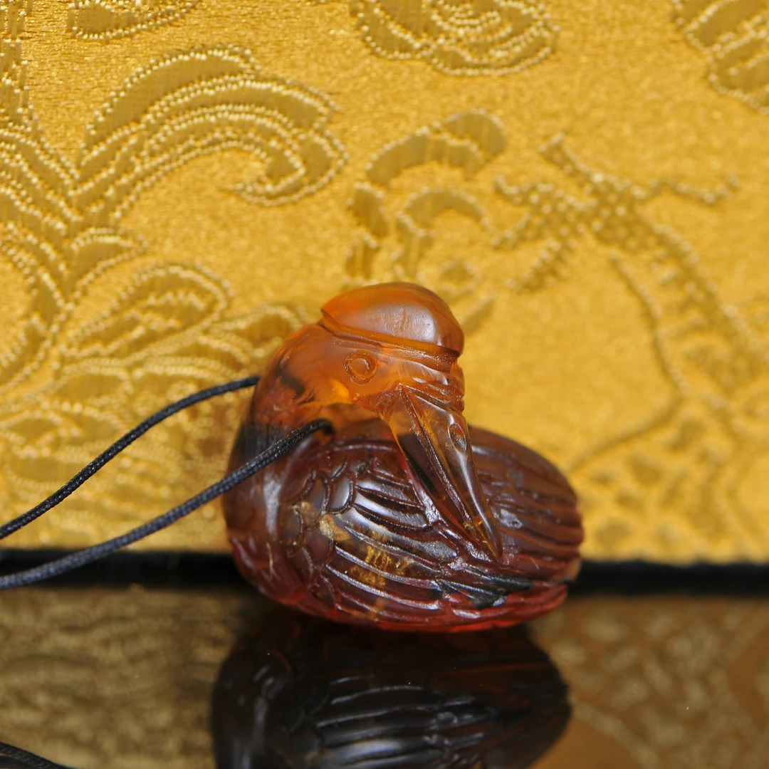 琥珀鹅小坠 P1205