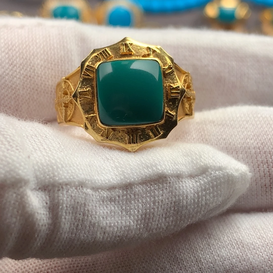 绿松石18K金镶嵌绿松石