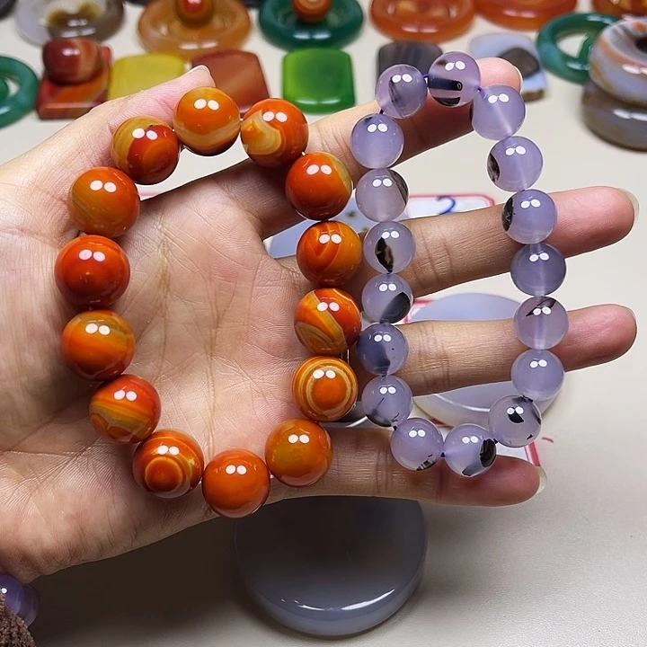 ****槿玛瑙/玉髓未镶嵌颈饰