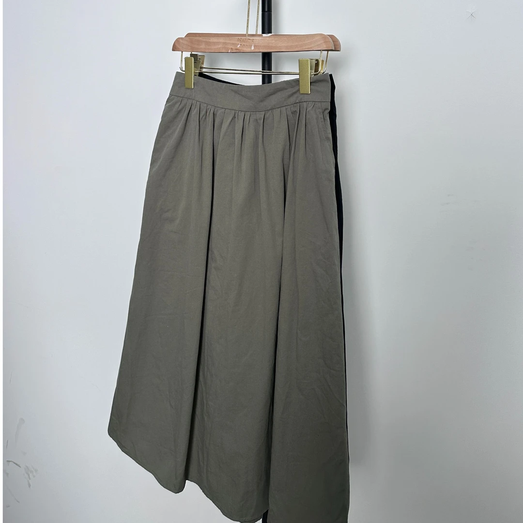 434 YIKE 春秋季 水洗棉 设计感 半裙