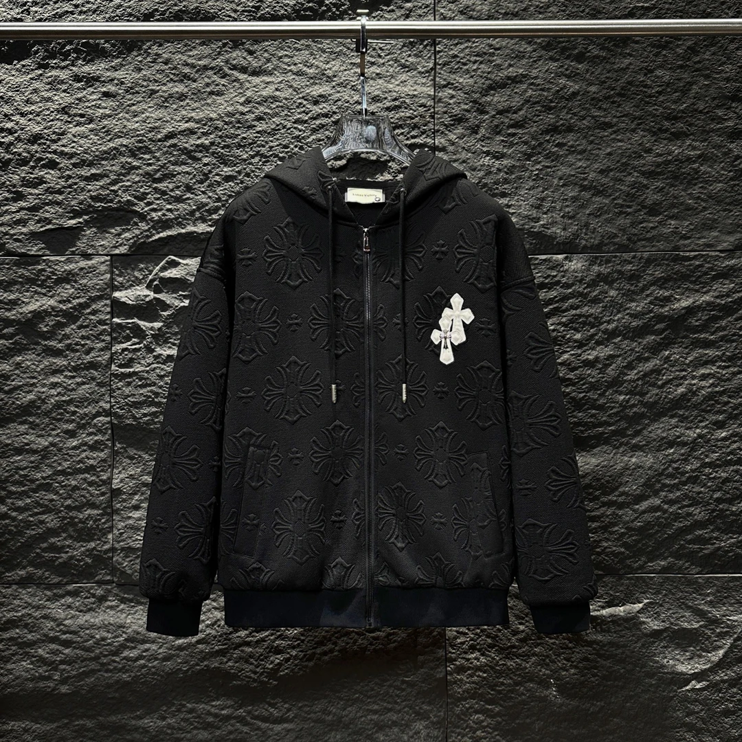 CB-K37-春秋季新款拼接格子拉链刺绣外套