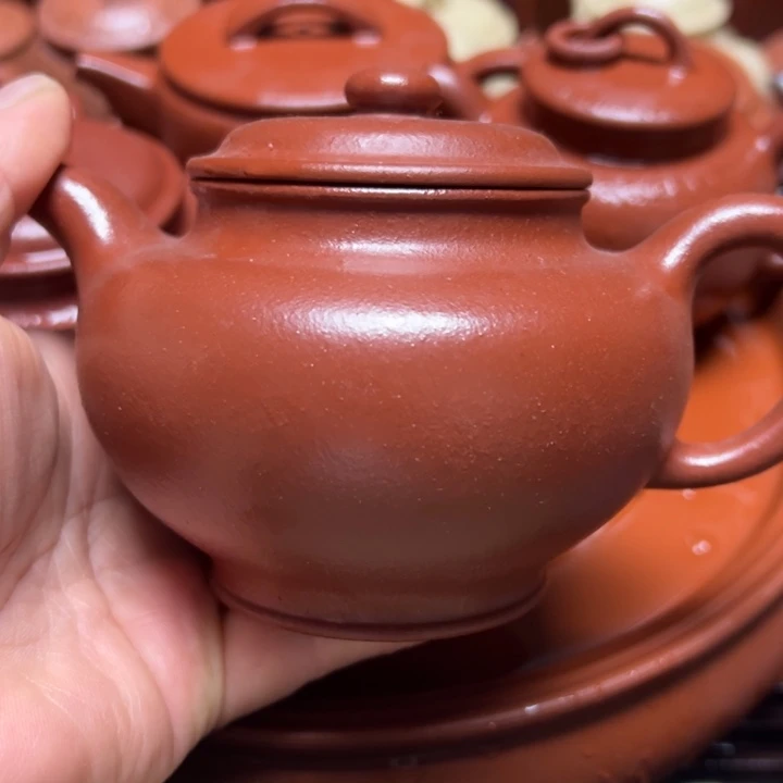 紫砂茶壶爱***中宜兴原矿生砂生粉大红泥