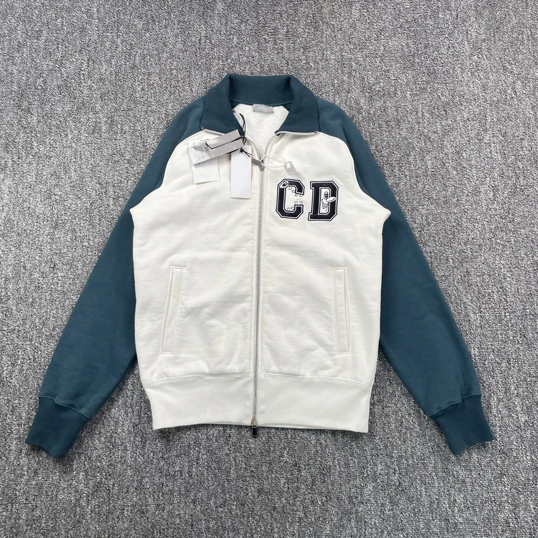 全新未使用 DIOR/迪奥 52606/DIOR 绿白拼色logo字母刺绣拉