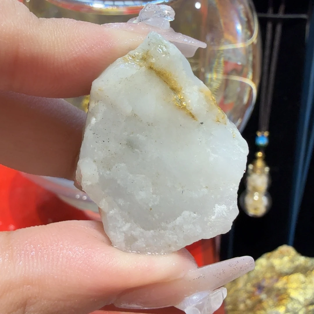 点石聚金阁天然明金矿标