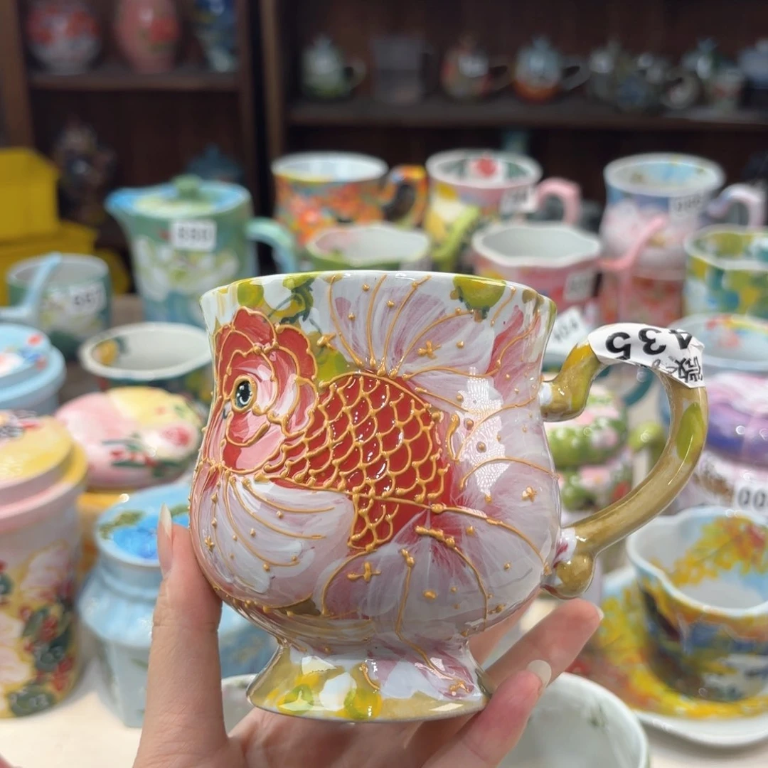 景德镇手绘高温釉下彩陶瓷茶具