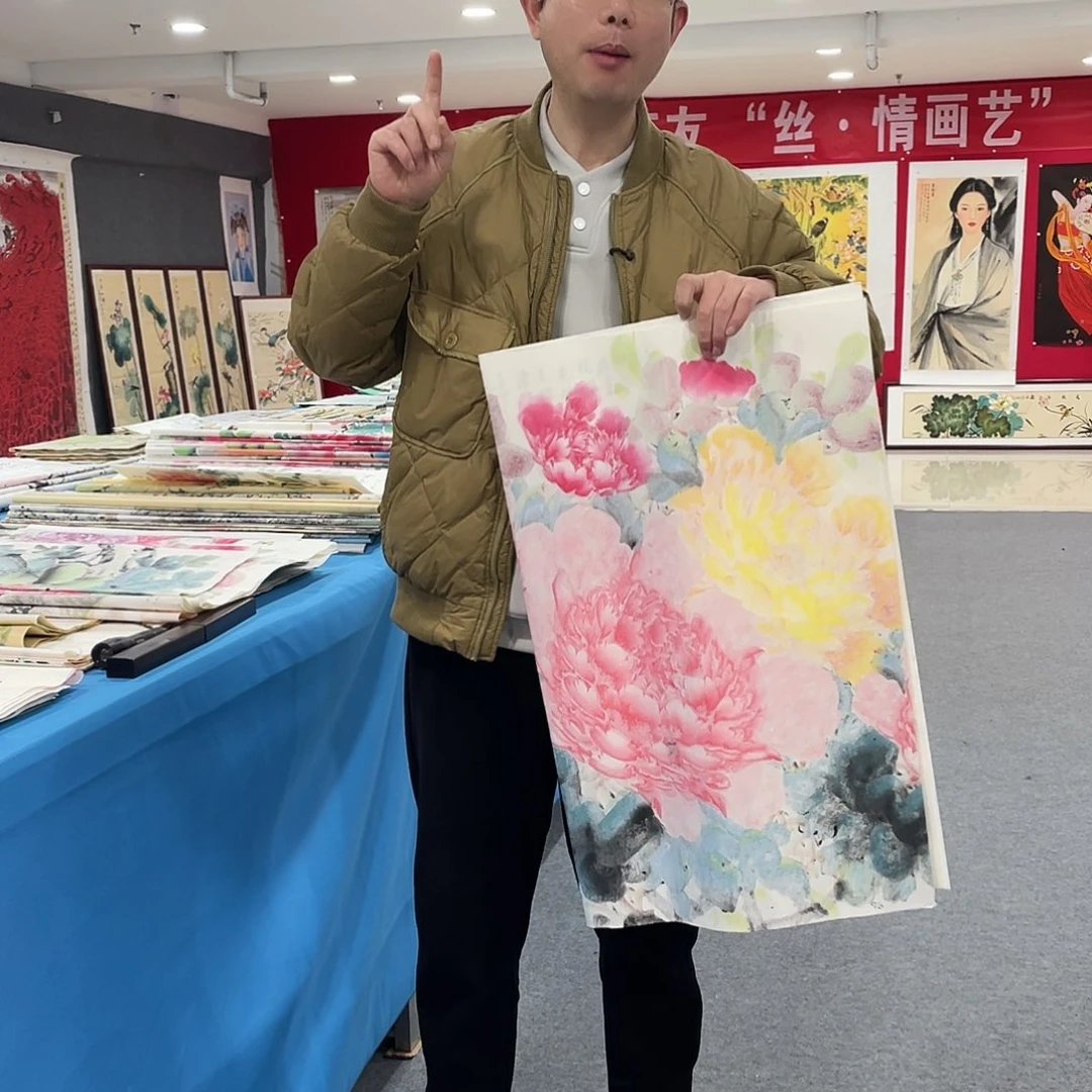 国画今天上午国画作品展示