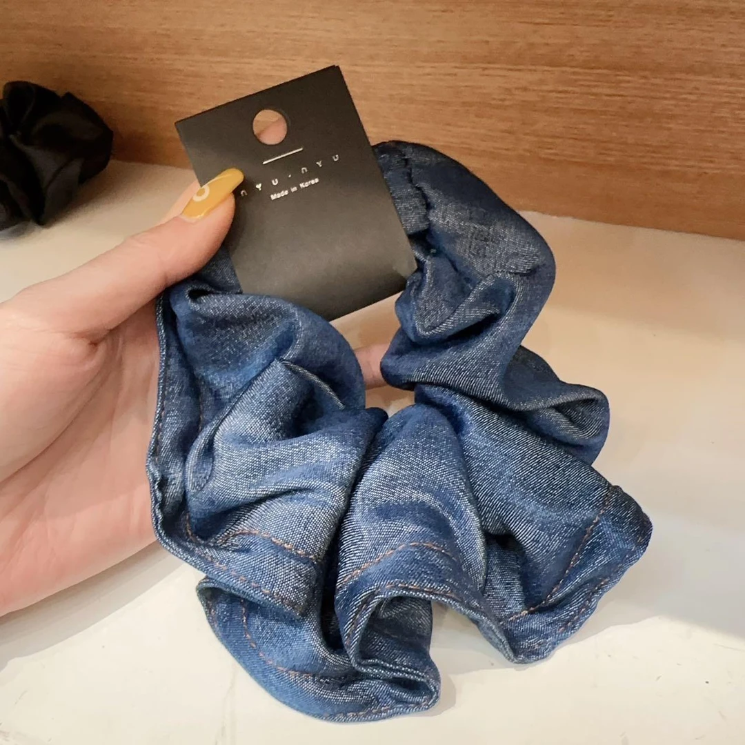 A629高级章若楠同款发圈深蓝色