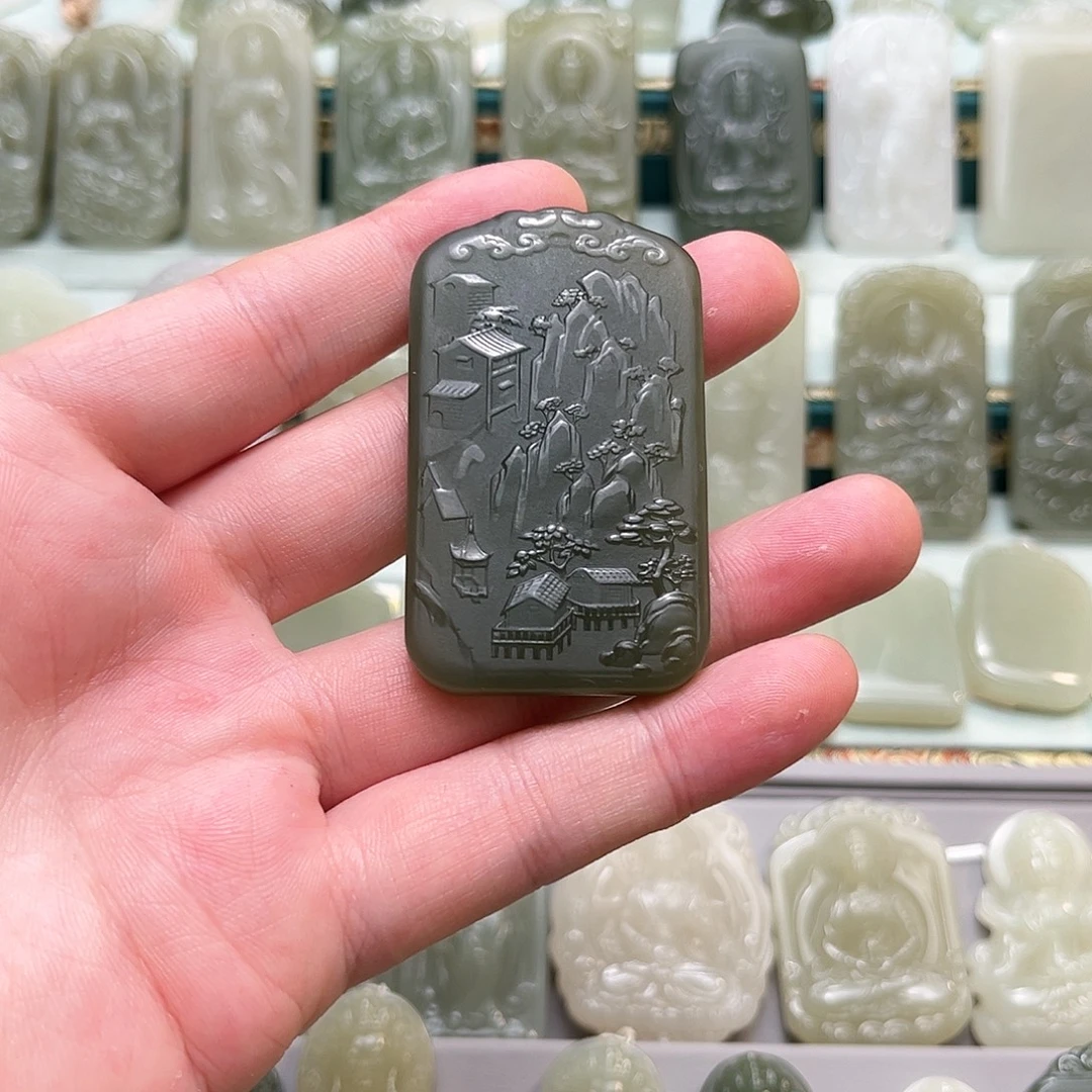 和田玉未镶嵌颈饰