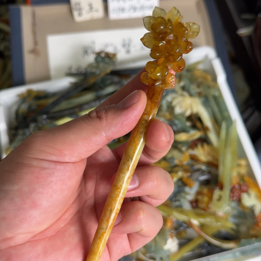 岫玉发簪未镶嵌明君玉簪贼拉好看