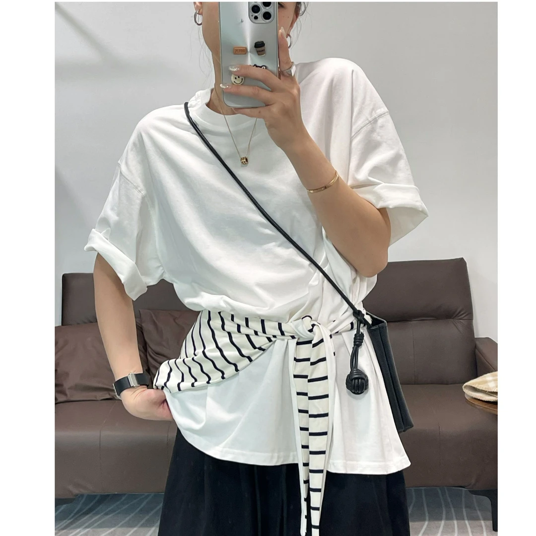 潇潇家【小技巧套装】2025夏新款两件套搭配新时尚轻松打造休闲短袖