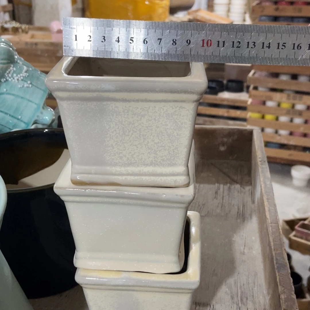 红陶高温陶瓷花盆