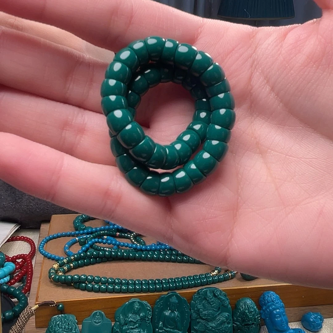 树脂非金属7mm绿料大肠单圈